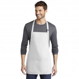 Port Authority A510 Medium Length Apron with Pouch Pockets - White
