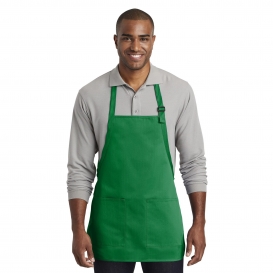 Port Authority A601 Medium-Length Two-Pocket Bib Apron - Kelly Green