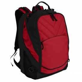 Port Authority BG100 Xcape Computer Backpack - Chili Red/Black