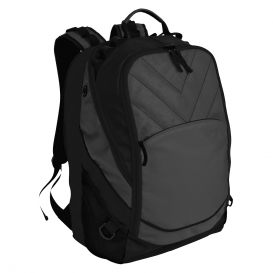 Port Authority BG100 Xcape Computer Backpack - Dark Charcoal/Black