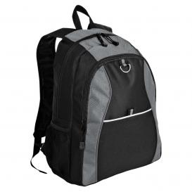 Port Authority BG1020 Improved Contrast Honeycomb Backpack - Grey/Black