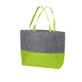 Port Authority BG402L Large Felt Tote Bag - Charge Green/Felt Charcoal
