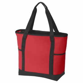 Port Authority BG411 On-The-Go Tote - Chill Red/Black