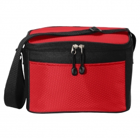 Port Authority BG512 6-Can Cube Cooler - Red/Black