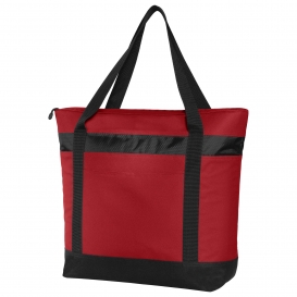 Port Authority BG527 Large Tote Cooler - Chili Red/Black