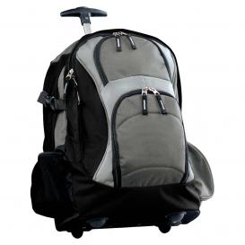 Port Authority BG76S Wheeled Backpack - Grey/Black
