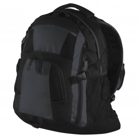Port Authority BG77 Urban Backpack - Black/Magnet Grey/Black