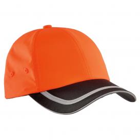Port Authority C836 Enhanced Visibility Cap - Safety Orange/Black/Reflective