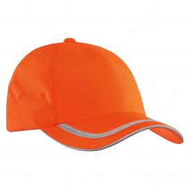 Port Authority C836 Enhanced Visibility Cap - Safety Orange/Reflective