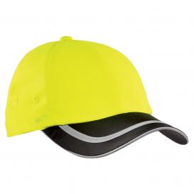 Port Authority C836 Enhanced Visibility Cap - Safety Yellow/Black/Reflective