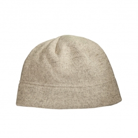 Port Authority C917 Heathered Knit Beanie - Oatmeal Heather/Brown