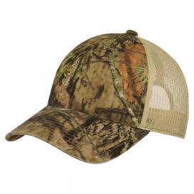 Port Authority C929 Unstructured Camouflage Mesh Back Cap - Mossy Oak Break-Up Country/Tan