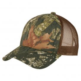 Port Authority C930 Structured Camouflage Mesh Back Cap - Mossy Oak Break-Up Country/Brown