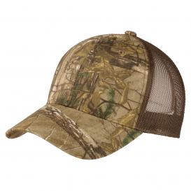 Port Authority C930 Structured Camouflage Mesh Back Cap - Realtree Xtra/Brown