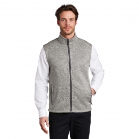 Port Authority F236 Sweater Fleece Vest - Grey Heather