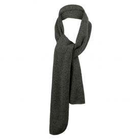 Port Authority FS05 Heathered Knit Scarf - Black Heather/ Charcoal