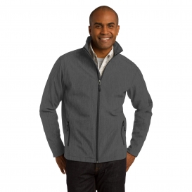 Port Authority J317 Core Soft Shell Jacket - Black Charcoal Heather