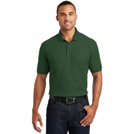 Port Authority K100P Core Classic Pique Pocket Polo - Deep Forest Green