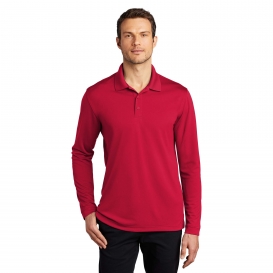 Port Authority K110LS Dry Zone UV Micro-Mesh Long Sleeve Polo - Rich Red