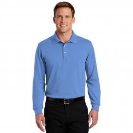 Port Authority K455LS Rapid Dry Long Sleeve Polo - Riviera Blue