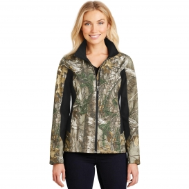 Port Authority L318C Ladies Camouflage Colorblock Soft Shell - Realtree Xtra/Black