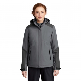 Port Authority L405 Ladies Insulated Waterproof Tech Jacket - Shadow Grey/Storm Grey