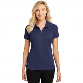 Port Authority L580 Ladies Pinpoint Mesh Polo - True Navy
