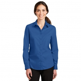 Port Authority L663 Ladies SuperPro Twill Shirt - True Blue