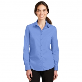 Port Authority L663 Ladies SuperPro Twill Shirt - Ultramarine Blue