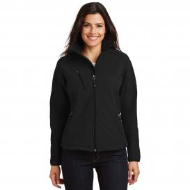 Port Authority L705 Ladies Textured Soft Shell Jacket - Black