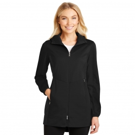 Port Authority L719 Ladies Active Hooded Soft Shell Jacket - Deep Black