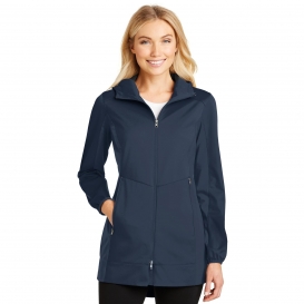 Port Authority L719 Ladies Active Hooded Soft Shell Jacket - Dress Blue Navy