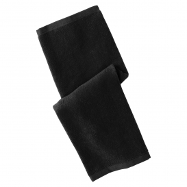 Port Authority PT390 Hemmed Towel - Black