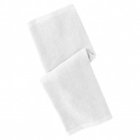 Port Authority PT390 Hemmed Towel - White