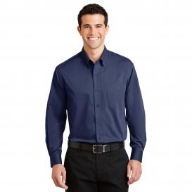 Port Authority S613 Tonal Pattern Easy Care Shirt - Blue