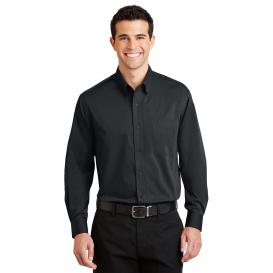Port Authority S613 Tonal Pattern Easy Care Shirt - Dark Charcoal