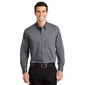 Port Authority S613 Tonal Pattern Easy Care Shirt - Grey