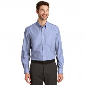 Port Authority S640 Crosshatch Easy Care Shirt - Chambray Blue