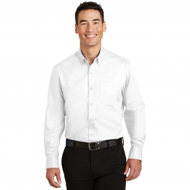 Port Authority S663 SuperPro Twill Shirt - White