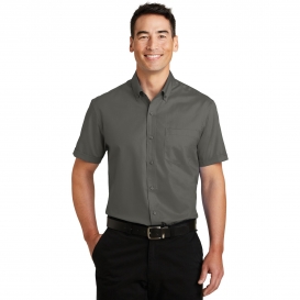 Port Authority S664 Short Sleeve SuperPro Twill Shirt - Sterling Grey