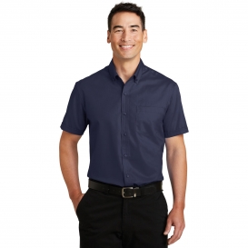 Port Authority S664 Short Sleeve SuperPro Twill Shirt - True Navy