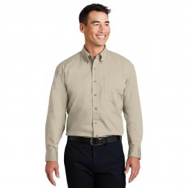 Port Authority Mens Tall Long Sleeve Twill Shirt 