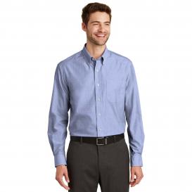 Port Authority TLS640 Tall Crosshatch Easy Care Shirt - Chambray Blue