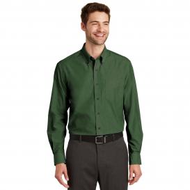 Port Authority TLS640 Tall Crosshatch Easy Care Shirt - Dark Cactus Green