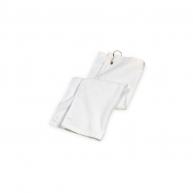 Port Authority TW51 Grommeted Golf Towel - White