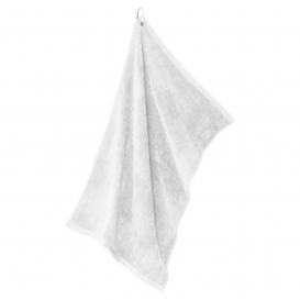 Port Authority TW530 Grommeted Microfiber Golf Towel - White