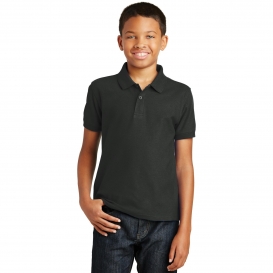 Port Authority Y100 Youth Core Classic Pique Polo - Deep Black