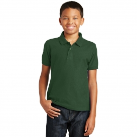 Port Authority Y100 Youth Core Classic Pique Polo - Deep Forest Green