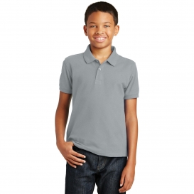 Port Authority Y100 Youth Core Classic Pique Polo - Gusty Grey