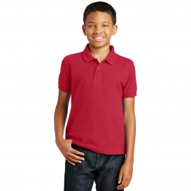 Port Authority Y100 Youth Core Classic Pique Polo - Rich Red